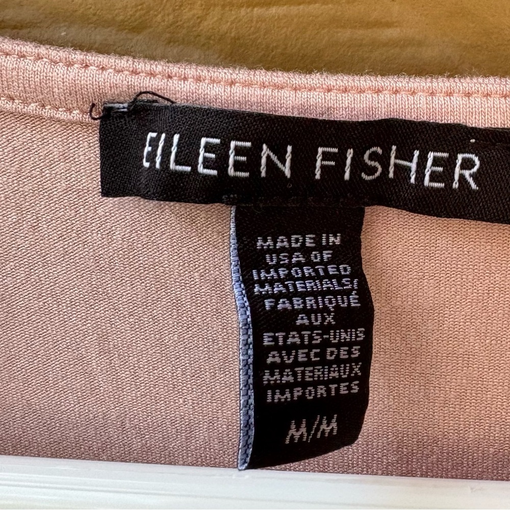 Eileen Fisher Fine Jersey Sleeveless Tie Dress in Pink Size Medium - Picture 4 of 6